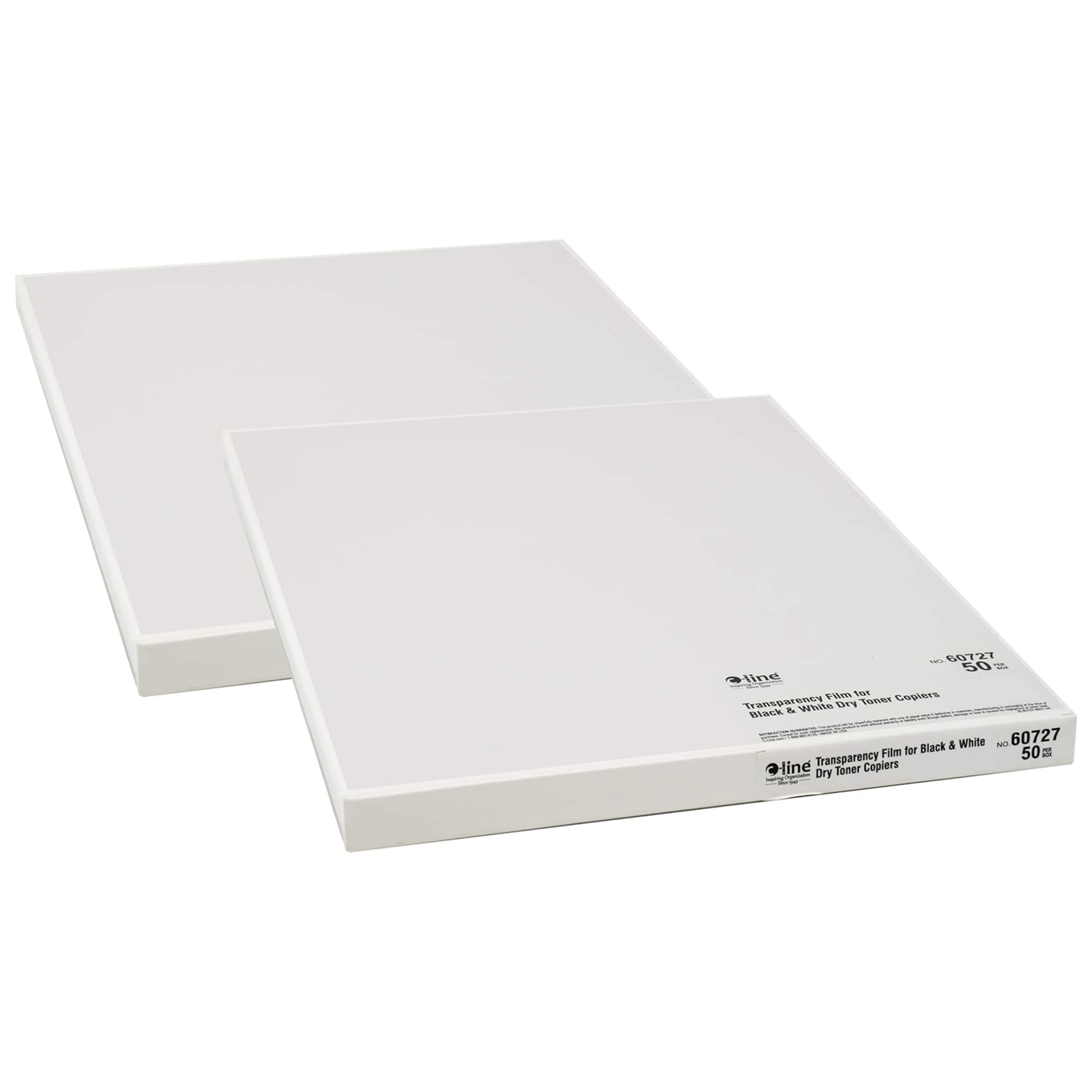 C-Line® Plain Paper Copier Transparency Film, Clear, 8.5" x 11" 2 Packs of 50